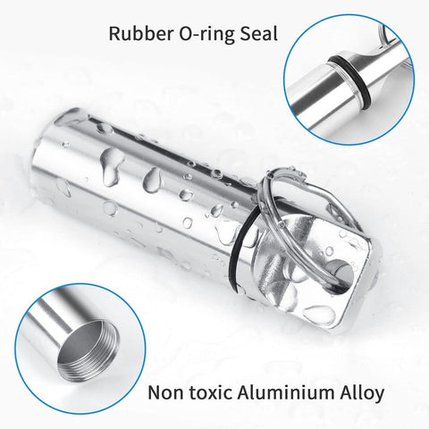 Luxury Pill Box Keychain | Medicine Box | Pill Box | Pill Container | Aluminum | Waterproof | Blue