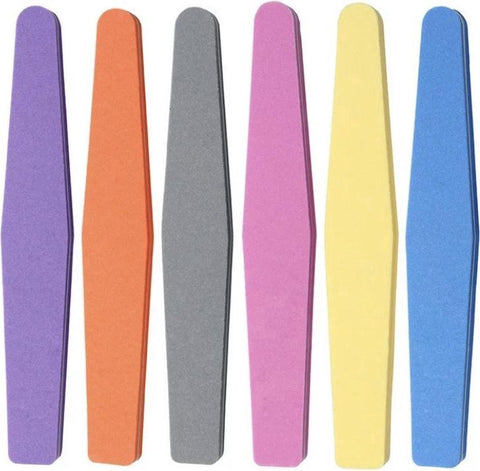 5x Files 100/180 grit | Nail buffer | Nail file | Polishing block | Nail polishing block | Buffer block | Nail buffer | Set of 5 | Multicolor