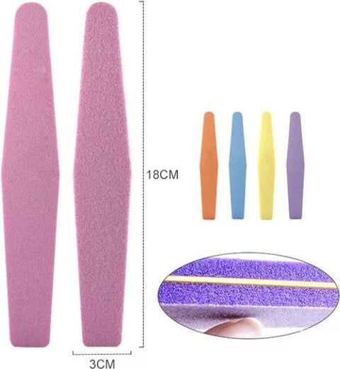 5x Files 100/180 grit | Nail buffer | Nail file | Polishing block | Nail polishing block | Buffer block | Nail buffer | Set of 5 | Multicolor