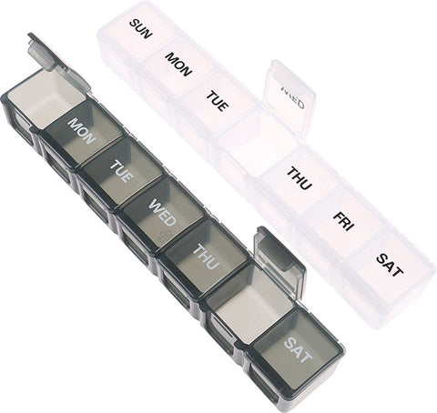 Pill Box | Pill Box | Medicine Box | XXL Pill Box | Sunday to Saturday | 7 Days | 1 Week | Transparent