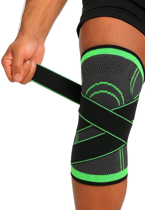 3D Compression Knee Brace | Knee Support | Knee Protector | Knee Bandage | Knee Support | 1 Piece | Adjustable Compression Level | Size XL