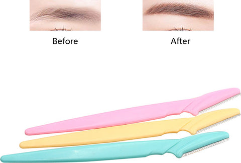 Eyebrow Scissors | Eyebrow Razor | Face Blade | Upper Lip Hair Removal | Hair Removal Blade | 3 Pieces