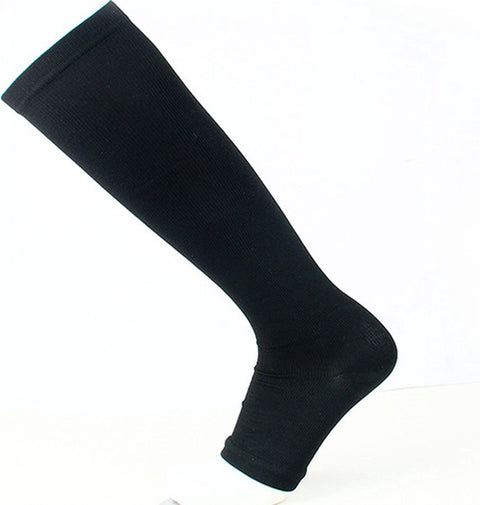 Compression Stockings with Zipper | Compression Socks | Support Stockings | Airplane Socks | Anti-Fatigue | Size L/XL (40-45) | Black