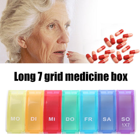 Pill Box | Pill Box | Medicine Box | Pill Box | 7 Days | 1 Week | Monday to Sunday | Multicolor