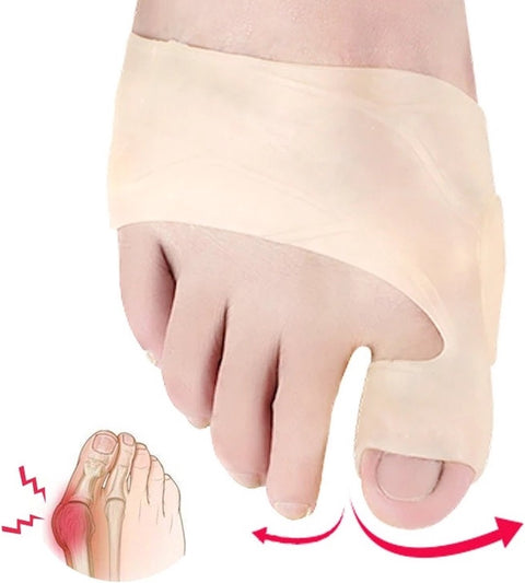 Hallux Valgus Silicone Toe Protectors | Toe Separators | Toe Corrector | Bunion | Bunion | Callus | Toe Straightening | 1 Pair | White