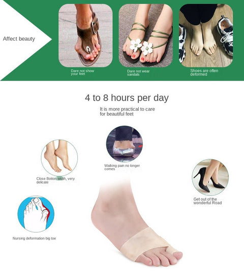 Hallux Valgus Silicone Toe Protectors | Toe Separators | Toe Corrector | Bunion | Bunion | Callus | Toe Straightening | 1 Pair | White