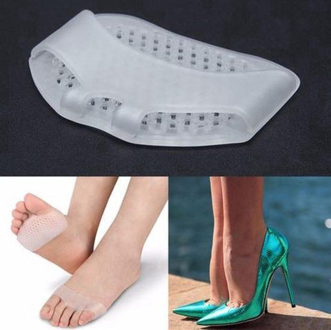 Anti-slip Forefoot Protector | Foot Cushion | Foot Pad | 1 Pair | Silicone | Breathable | Anti-Slip | Ergonomic | Transparent