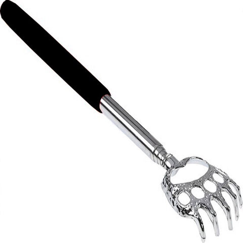 Extendable Back Scratcher Bear Claw | Adjustable Back Scratcher | Massage Scratcher | Telescopic Back Scratcher | Anti-Itch | Up to 53 CM | Stainless Steel | Black