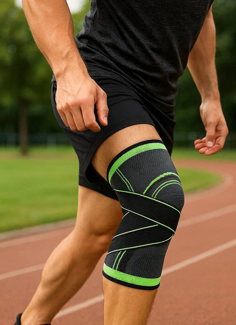 3D Compression Knee Brace | Knee Support | Knee Protector | Knee Bandage | Knee Support | 1 Piece | Adjustable Compression Level | Size M