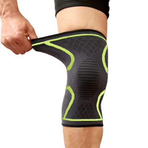 Compression Knee Brace | Knee Support | Knee Protector | Knee Bandage | Knee Support | 1 Piece | Black Green | Size M