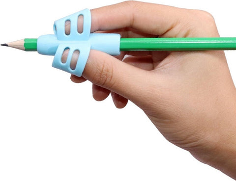 Pencil Grips | Finger Grip Writing Aids for Children & the Elderly | Pencil Holder | Pen Holder | Writing Aids | 1 Piece | Green
