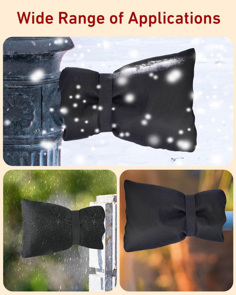 Kitchen faucet outdoor faucet covers for protection against frost in winter - 2-pack, thickened insulated pipe covers for outdoors, indispensable reusable waterproof faucet covers for garden maintenance, 15×20 cm, black