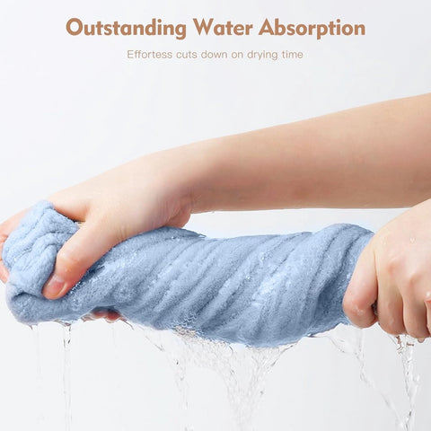 3-pack hair towels - Anti-frizz hair dryer wraps for curly hair - Fast-drying head towel accessories for women, teenagers, and children - Ideal as a Christmas gift and as a gift for mothers