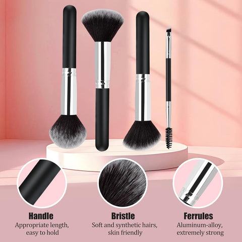 Make Up Brush Set - Brush Sets - Foundation Brush - Eyeshadow Brushes - Powder Brush - Makeup Brushes - Eyebrow Brush (12-piece)