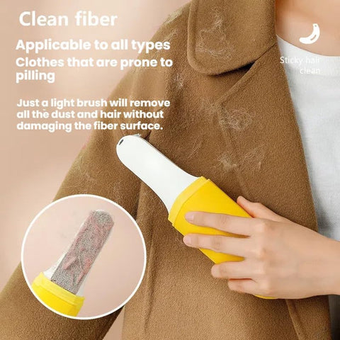 Double-Sided Felt Brush - Cartoon Cat Shape - Hair Removal Tool for Clothing and Pet Hair