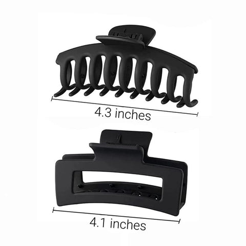 8 Pieces Rectangular Hair Grips 4.3 Inch - Anti-Slip - For Thick & Thin Hair