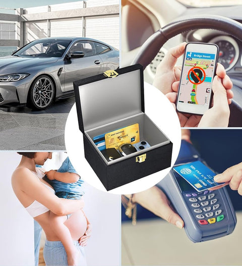 RFID Car Key Anti-Theft - RFID Protective Case Car Key - Protective Case Car Key Box - Car Key Safe - RFID Anti-Theft Box - Faraday Box Car Key - Faraday Box - Keyless Entry Case - Key Pouch - Key Bags - Three-Piece Set