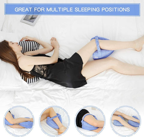 Orthopedic Knee Pillow - Knee Pillow for Bed - Ergonomic Leg Pillow - Side Sleeper Pillow - Knee Pillow for Side Sleepers - Lap Pillow - With Elastic Band - Posture Correction - Relieve Back Pain/Hip Complaints/Osteoarthritis - Heart Shape - Memory Foam G