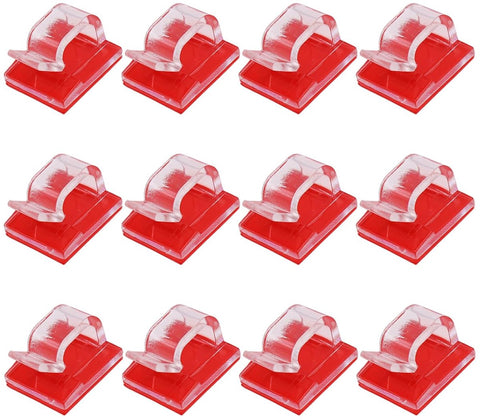 Cable Clips - 100 Pieces - Cable Holder - Halloween - Christmas - Nail Clip - Cable Tie - Clips - Cable Channel - Ties - Cable Lock - Cable Channels - Roof Hooks - Cable Clamp - Transparent - Strong clamping force - very for Party / Halloween / Christmas