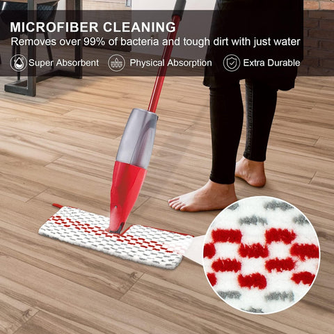 pieces - Floor cloth mop refill - Suitable for Vileda 1-2 Spray MAX/o-cedar ProMist Max - microfiber - replacement - Reusable microfiber cloth - Suitable for all floors