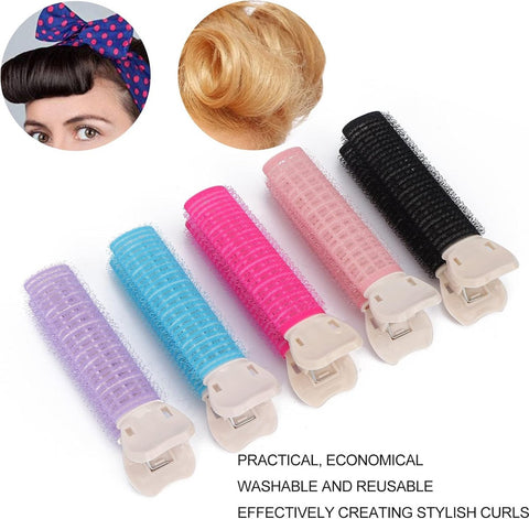 Volume Clips - 10 Pieces - Hair Clips - Hair Rollers - Heatless Curls - Curls Without Heat - Adhesive Rollers - Fixing Clip - Rollers - Curlers - Self-Adhesive - Heatless Curls - Volume Clips - For All Hair Types - No Damage to the Hair