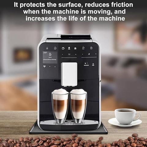 Silicone mat under coffee maker - 48x30cm - non-slip mat for coffee maker - barista accessories - grey