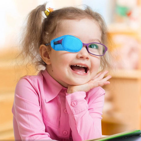 Eye Patch - 12 Pieces - Eye Patch - Eye Treatment - Reusable - For Lazy Eye Or After Surgery - Laser Eye Surgery - Lazy Eye - Amblyopia - Strabismus - Improve Vision - Eyepatch - Eye Covering - Children And Adults - 122 X 57mm - Black/ Blue/ Purple