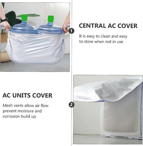 Air Conditioner Cover Outdoor Unit - Air Conditioner Protective Cover - Air Conditioning Covers - Universal Air Conditioner Protective Cover - 86x35x60cm - Waterproof - With Ventilation Flap - Protective Cover for Air Conditioning Main Unit - Air Conditio