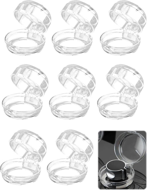 Gas Stove Knob Protective Cover - 8 Pieces - Universal - Plastic Knob Cover - Suitable for Gas Stove, Gas/Electric Stove, Electric Oven, Induction Stove, Gas BBQ, Hob - Kitchen Utensils - Transparent - Child Safety