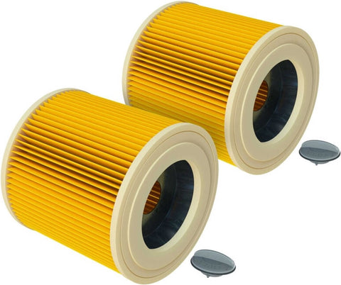 2 Filters Suitable For KäRcher WD3 WD2 WD1 And A Series - Cartridge Filter - Cartridge Filter - Suitable For KäRcher Accessories - For People With Allergies To Fine Dust / Odors - Replacement for original 6.414-552.0 - Reusable - High Quality