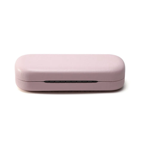 Glasses case - Hard case - Glasses case - Glasses cover - Glasses pouch - Faux leather - PU leather glasses case - Hard glasses case - PU leather glasses case - wearable protection - 16 x 6.4 x 3cm - light pink - Sunglasses accessories - 1 piece