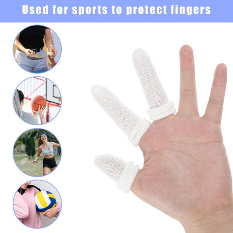Finger condom - Finger buddy - Long finger bandage - Finger protectors - Engraved anti-cut finger pads - cut finger pads - Finger protection for injuries - Can be used in the kitchen, at work - 30 Pieces - white