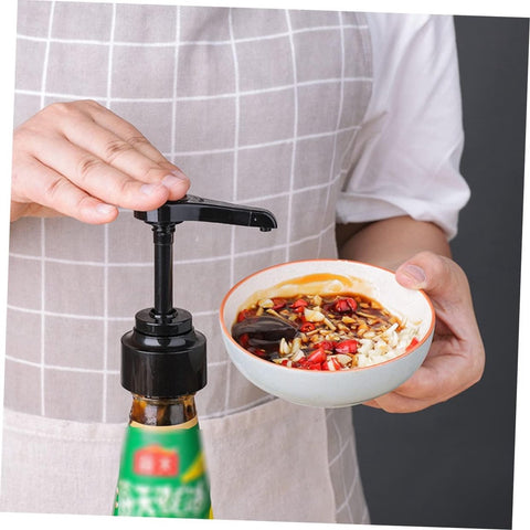 3-piece soap dispenser head - Easy-press bottle soap dispenser - Multifunctional Coffee Syrup Pump - Practical Spray Nozzle Pressure Oil Sprayer - Dispensing Pump - Pump Dispenser Syrup Bottle - Bottle Nozzle - for liquid / lotion - Black