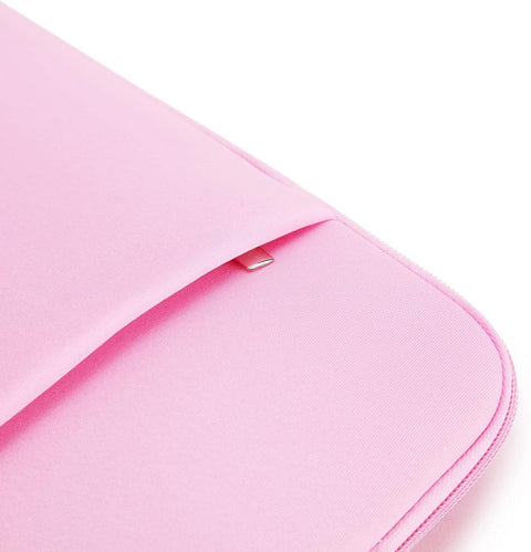 Laptop Case / Sleeve - 15.6 Inch - 2-Piece Extra Compartment - Laptop Sleeve with Pouch - Women's / Men's Laptop Bag - Macbook Case with Zipper - Laptop Sleeve - Laptop Case - Laptop Cover - Pink - Shockproof - Scratchproof - Durable
