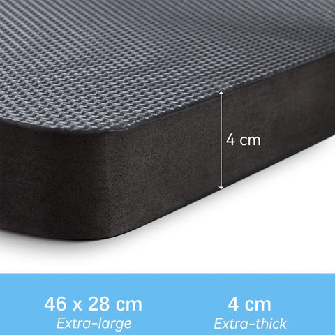 Garden Knee Pad - Extra Thick - Kneeling Mat - Knee Protector - Knee Cushion - Work Cushion - Knee Protection - Construction Protection - Garden Protection - Garden Aid - Garage - Yoga - 46x28x3.8 Cm - Black