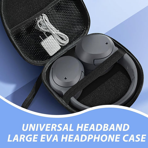Headphone Case - Hard Protective Case - Headphone Case - Headphone Case - Headphone Cover - Protective Case - Carrying Case - On-Ear/Over-Ear - Waterproof - Shockproof - For Most Brands/Bluetooth/HiFi/Wired Headphones/Gaming Headset - Black
