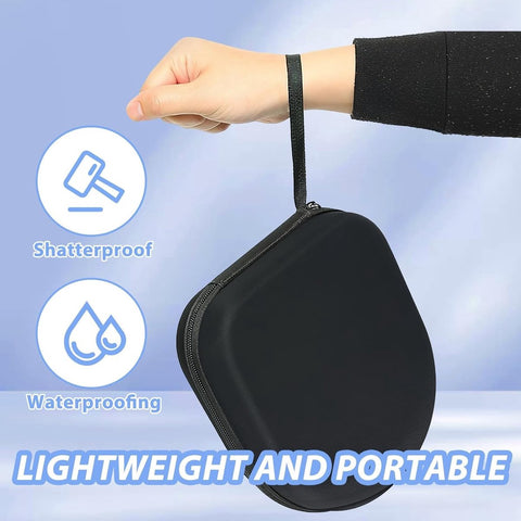 Headphone Case - Hard Protective Case - Headphone Case - Headphone Case - Headphone Cover - Protective Case - Carrying Case - On-Ear/Over-Ear - Waterproof - Shockproof - For Most Brands/Bluetooth/HiFi/Wired Headphones/Gaming Headset - Black