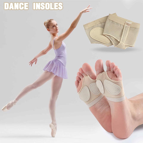 Forefoot Cushion - Heel Insoles - Anti-Slip Forefoot Insoles Heel Protection - Toe Protector Cushion - Anti-Slip Sock Pads - Fit All - Shock Absorbing - Set of 4 - Beige