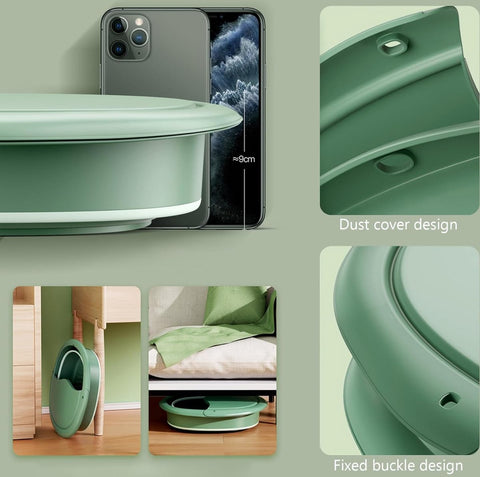 Foldable Foot Bath - Small Foot Bath - Foldable Foot Bath - Foot Bath - Foot Bath - Suitable For Foot Bath Salt And Foot Bath Products - Foot Baths With Massage Points - Relax Your Feet - Foot Baths For Better Blood Circulation - Plastic - Green
