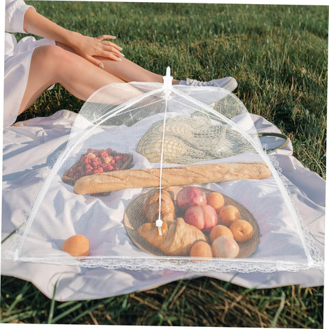 Fly Covers - Foldable Fly Covers 2 Pieces - Fly Cover - Flystopper - Foodcover - Pop Up Insect Net - Fly Covers/Insect Covers - For Barbecues, Picnics and Indoors - Protection Against Flies and Wasps - 35 x 35 x 22 cm