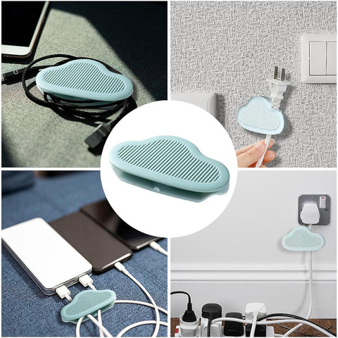 Cable Clips - 8 Pieces - Wire Organizer - Cable Holder - Cable Management - Cable Ties - Cable Organizer - Cable Organizer - Self-Adhesive - For Desk/Wall/Car/Office - For Headphones/Mouse/USB Cable