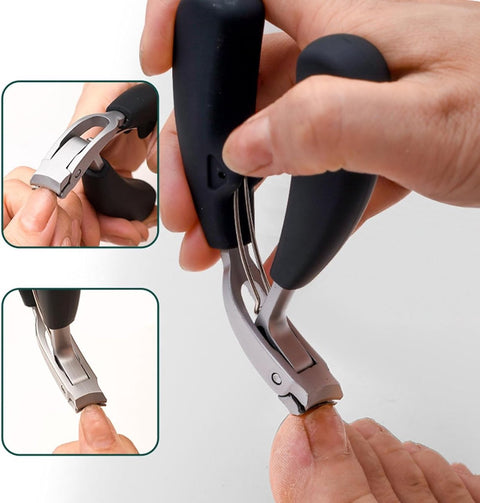 Nail Clipper Set with Nail File - Professional Nail Clipper - Nail Clipper - Toenails and Fingernails - Toenail Clipper - Nail Set for Fungal Nails - Ergonomic Design - For Thick Nails - 6 Pieces