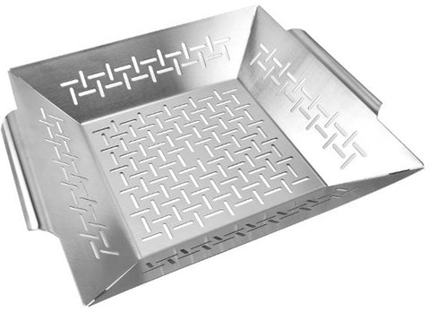 Professional Grill Basket - High-Quality Baking Trays - Barbecue Pans - BBQ Grill Basket - Optimal Heat Distribution - Practical - Durable - Grilled Vegetables / Meat - Very Suitable for Oven Safe / Gas / Charcoal / Electric Grill