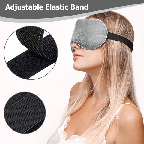 Luxury Sleep Mask - Memory Foam Sleep Mask - Steam Eye Mask - Blackout Eye Mask - Soothes the eyes - Adjustable - Blindfold - Silky Soft - Anti-Wrinkle - Ergonomic - Women and Men