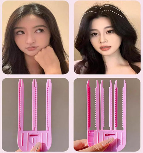 Hairdresser Hair Clips - Hair Root Clip - Sectioning Clip - Hair Clip with Artifact - Hair Root Hair Clip - Hairpin Without Traces - High Skull Top Fixed Forehead Hairpin Create Swollen Hair Roots - Pink - 2 Pieces