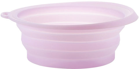 Cooling basin - Facial ice bath - Silicone facial cooling basin - Foldable silicone basin - Built-in ice tray - Portable basin - Cools the face - unclogs and soothes the skin (pink)