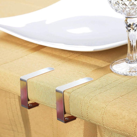 Tablecloth Clips - 8 Pieces - Tablecloth Clips - Sturdy Table Clips - Stainless Steel - Secure Tablecloth - for Tablecloth - Indoor and Outdoor - Garden Items - Silver