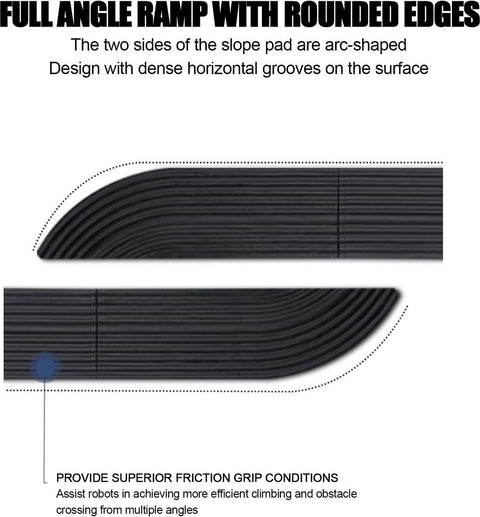 Threshold ramp - 68 × 5 cm - Threshold ramp for robot vacuum cleaner - Rubber ramp - Threshold ramp - Ramp - Threshold plate - Adjustable - Ramp - for robot vacuum cleaners, wheelchairs, doorways and bathrooms - Black