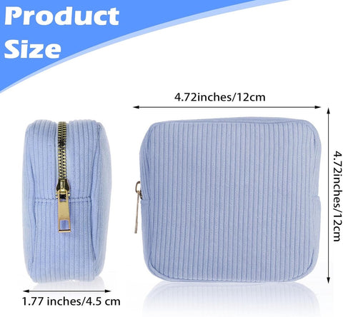 Toiletry Bag - Sanitary Pad Makeup Bag - Sanitary Pad Pouches - Menstrual Bags - Menstrual Pouches - Waterproof Zipper - Tampon Pouches - Napkin Pouches - Cosmetic Bag - Storage Bag - Makeup Bag - For Sanitary Pads, Tampons, Menstrual Cup - Blue