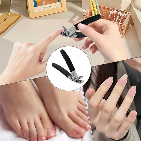 Nail clippers - Toenail clippers - Nail clippers for seniors - Large nail clippers - Nail clippers for men - Toenail clippers with wide opening and long handle - for men and women - black